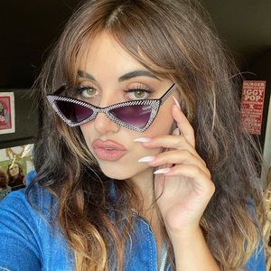 Retro Polka Dot Triangle Cat Eye Sunglasses